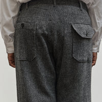 Engineered Garments Carlyle Pant, Grey Poly Wool Herringbone