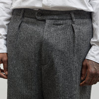 Engineered Garments Carlyle Pant, Grey Poly Wool Herringbone