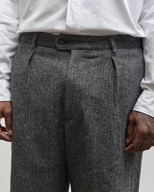 Engineered Garments Carlyle Pant, Grey Poly Wool Herringbone