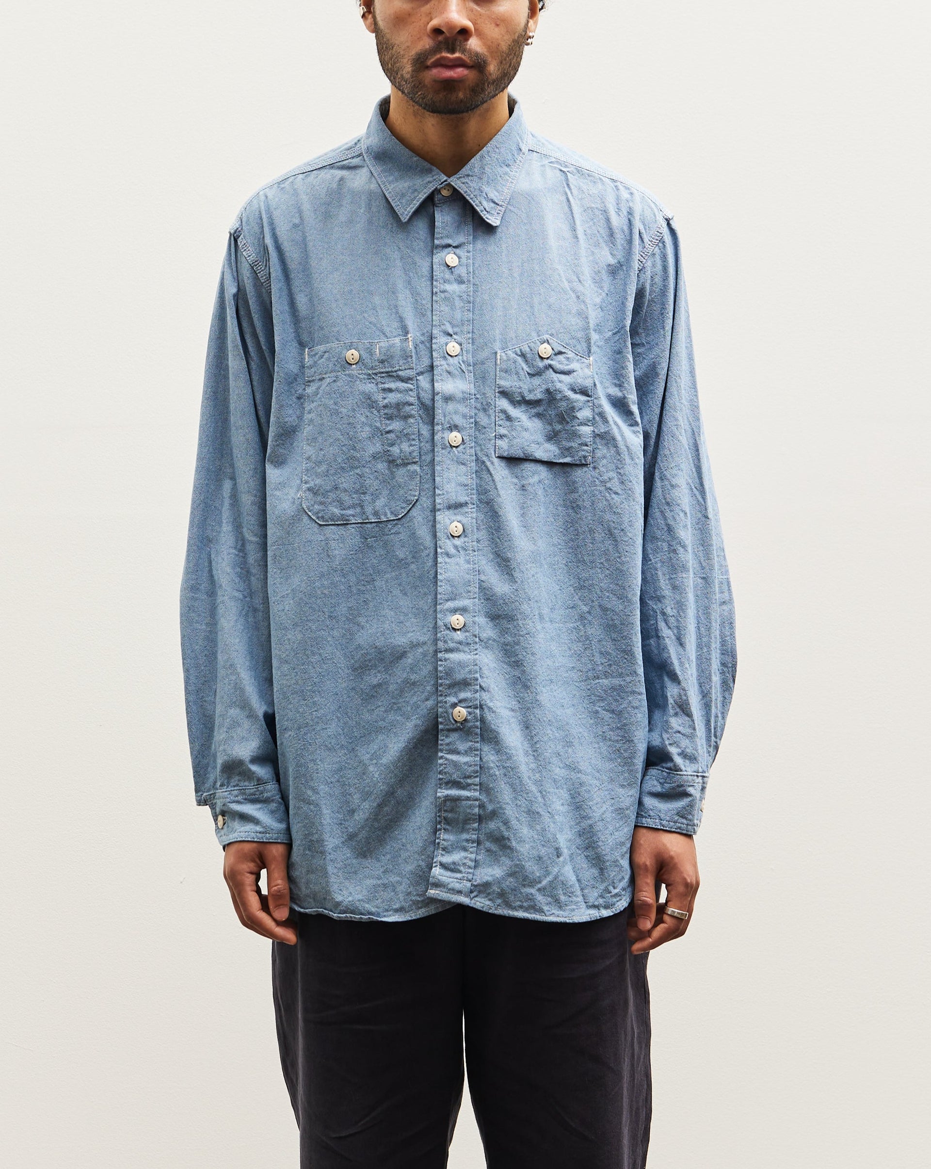 Engineered Garments Chambray Work Shirt, Light Blue – Glasswing