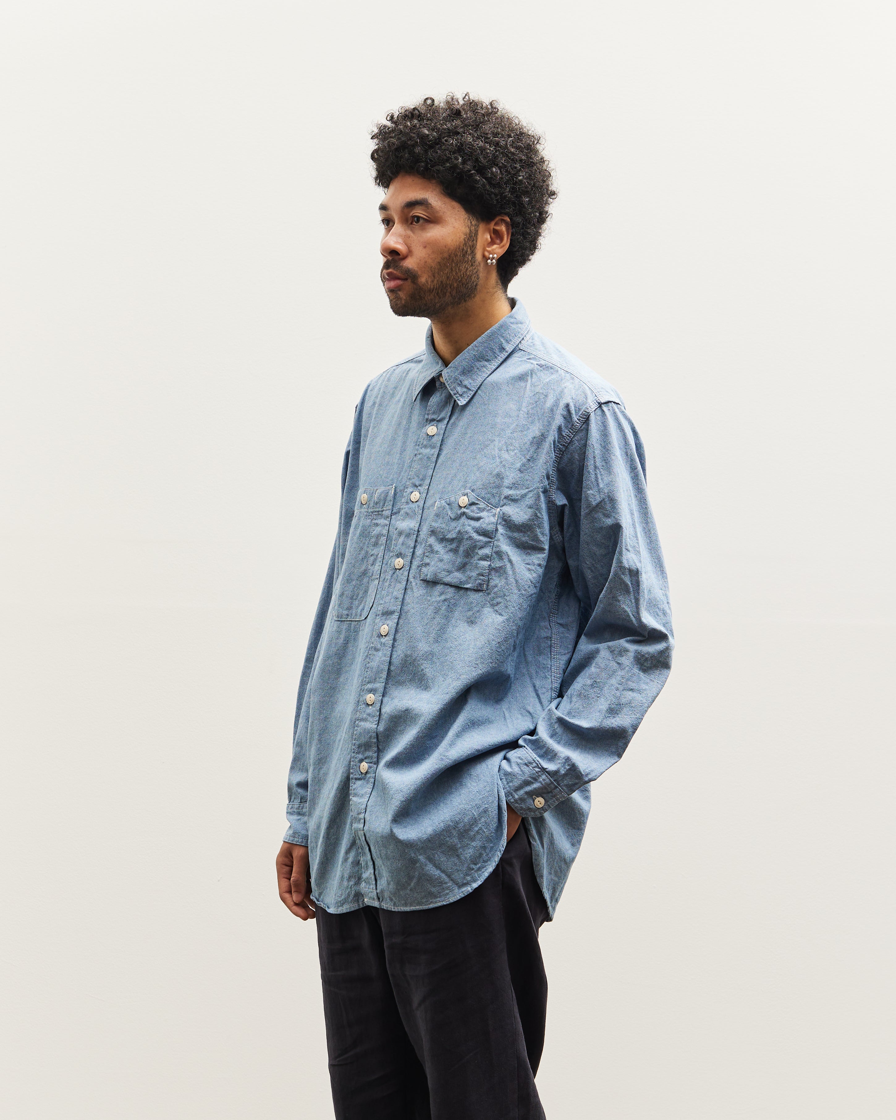 Engineered Garments Chambray Work Shirt, Light Blue – Glasswing