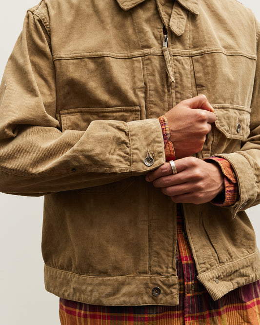 Engineered Garments Corduroy Trucker Jacket, Khaki