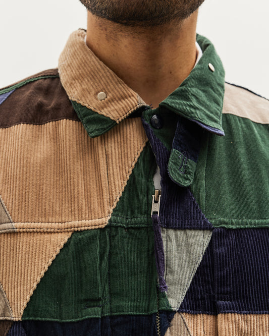 Engineered Garments Corduroy Trucker Jacket, Triangle Patchwork