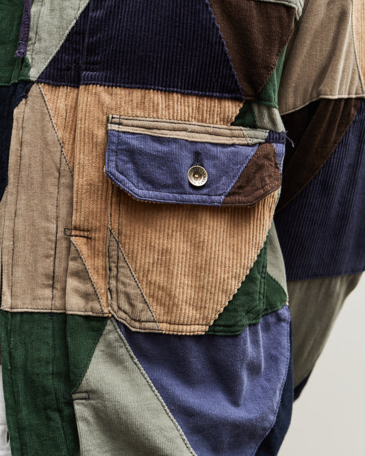 Engineered Garments Corduroy Trucker Jacket, Triangle Patchwork