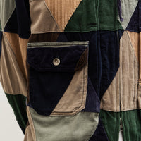 Engineered Garments Corduroy Trucker Jacket, Triangle Patchwork