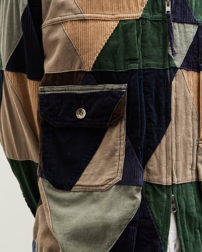 Engineered Garments Corduroy Trucker Jacket, Triangle Patchwork