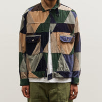 Engineered Garments Corduroy Trucker Jacket, Triangle Patchwork