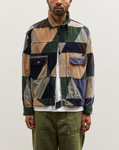 Engineered Garments Corduroy Trucker Jacket, Triangle Patchwork