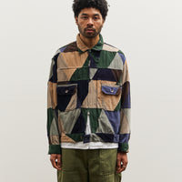 Engineered Garments Corduroy Trucker Jacket, Triangle Patchwork