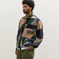 Engineered Garments Corduroy Trucker Jacket, Triangle Patchwork