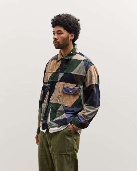 Engineered Garments Corduroy Trucker Jacket, Triangle Patchwork