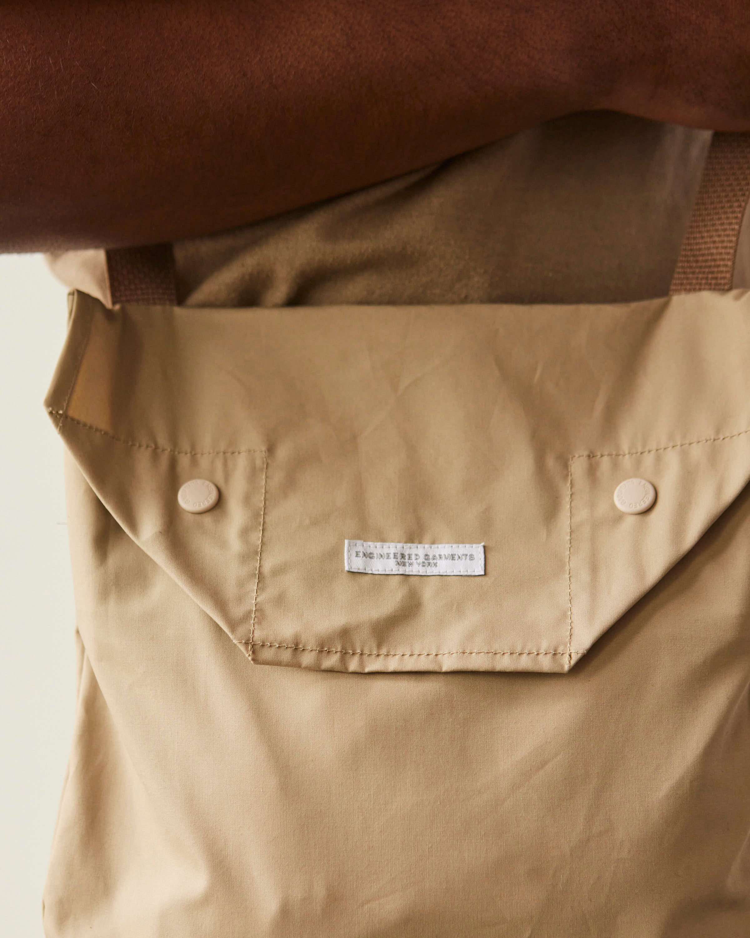Engineered Garments Duracloth Poplin Shoulder Pouch, Khaki – Glasswing