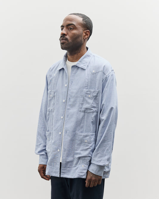 Engineered Garments Guayabera Shirt, Light Blue