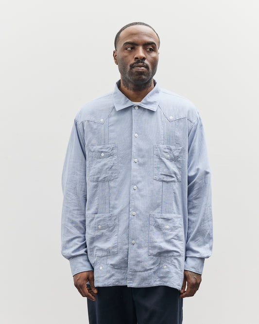 Engineered Garments Guayabera Shirt, Light Blue