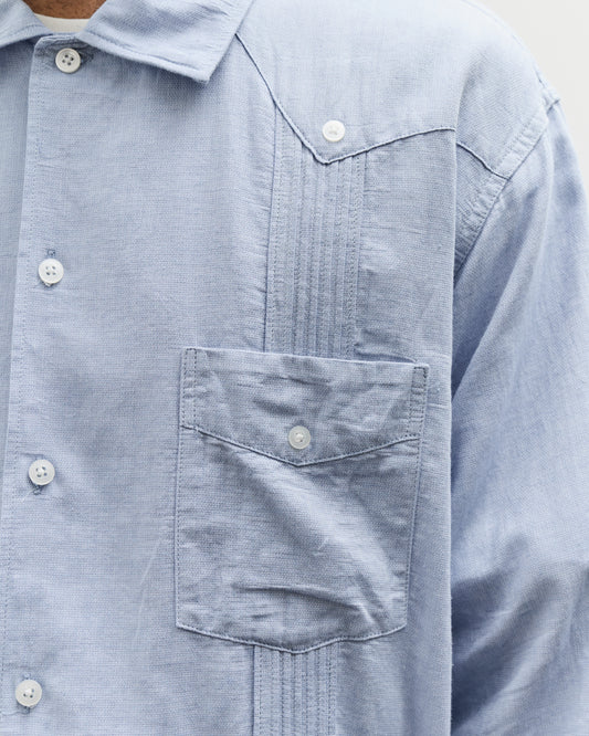 Engineered Garments Guayabera Shirt, Light Blue