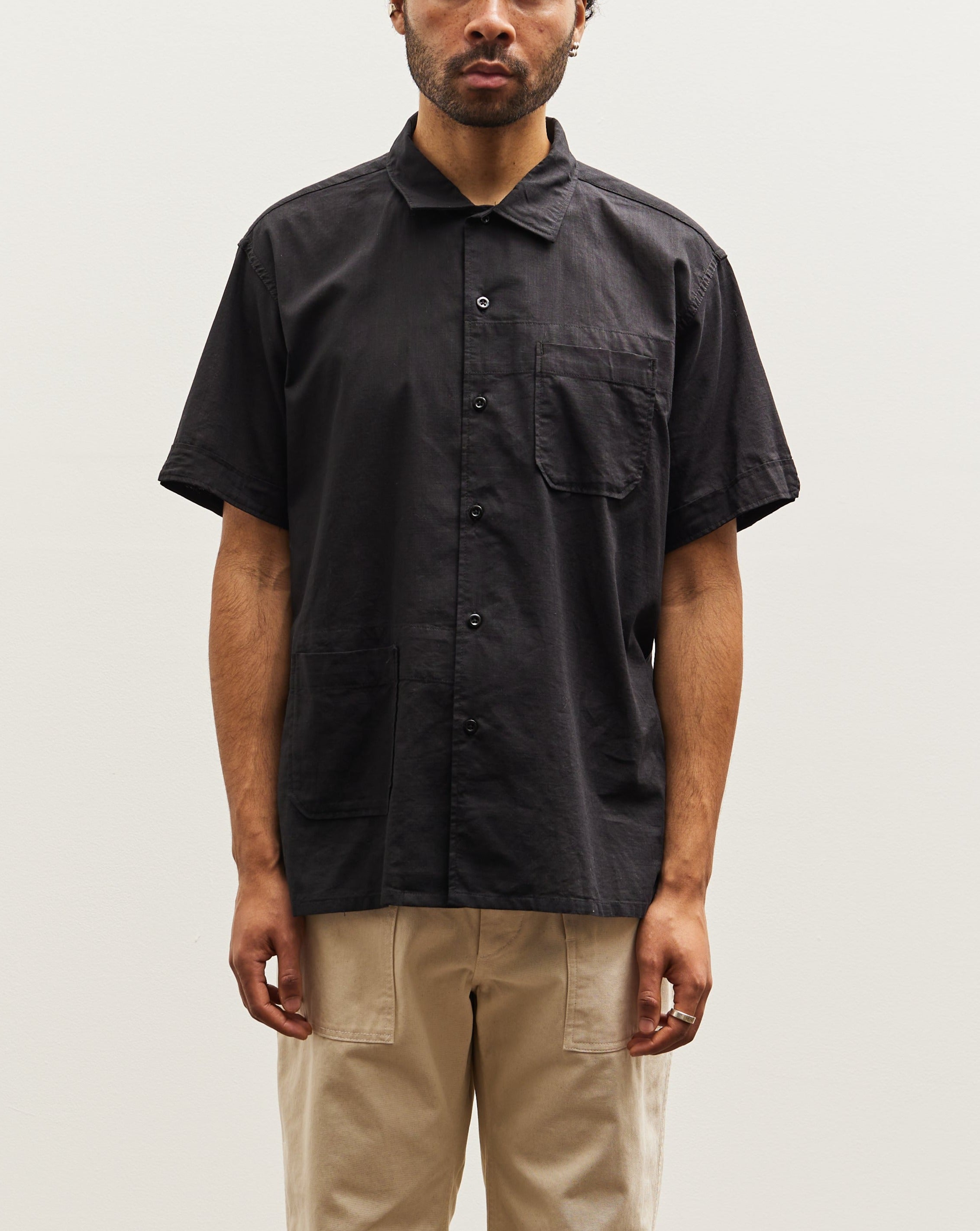 Engineered Garments Handkerchief Camp Shirt, Black – Glasswing