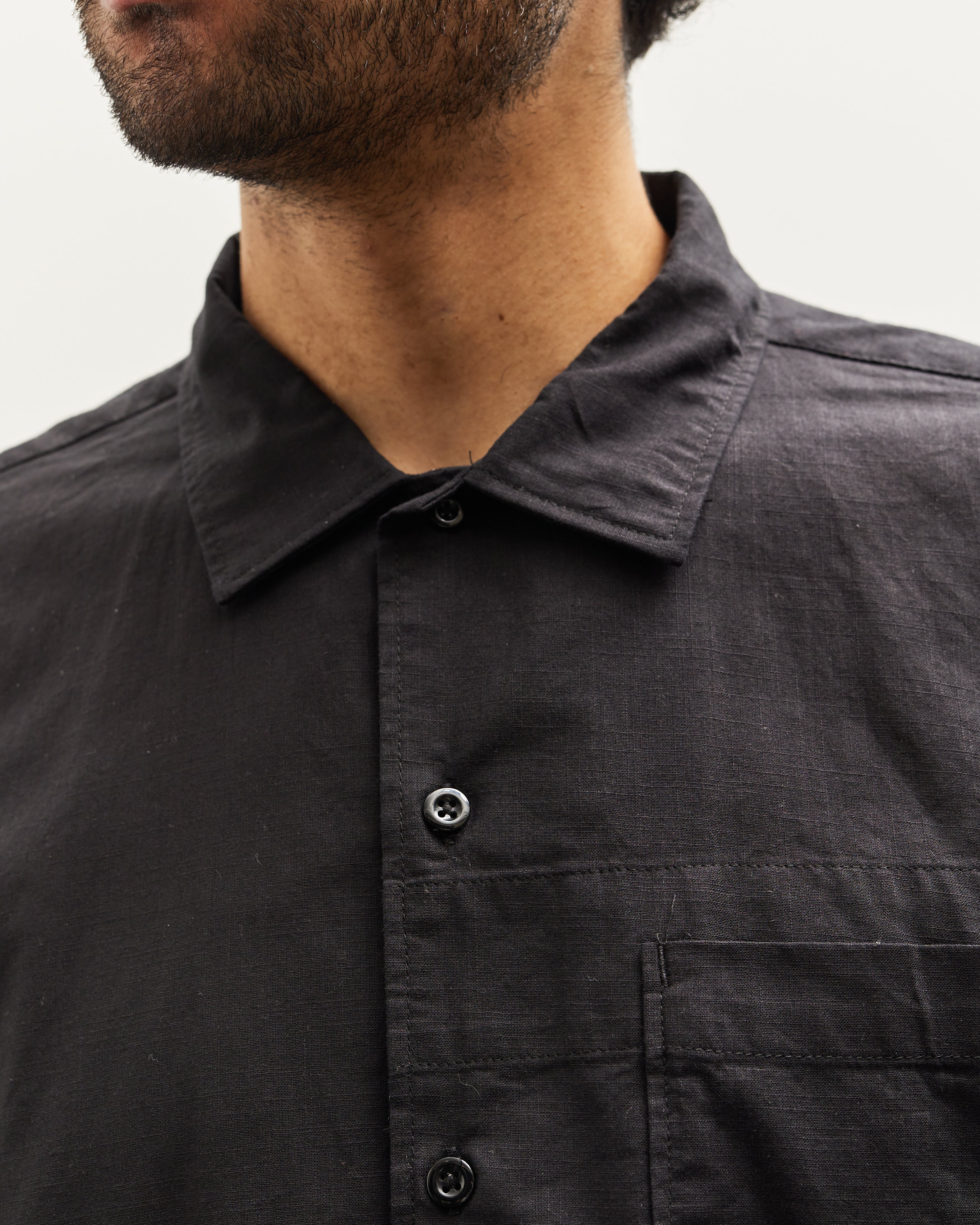 Engineered Garments Handkerchief Camp Shirt, Black – Glasswing