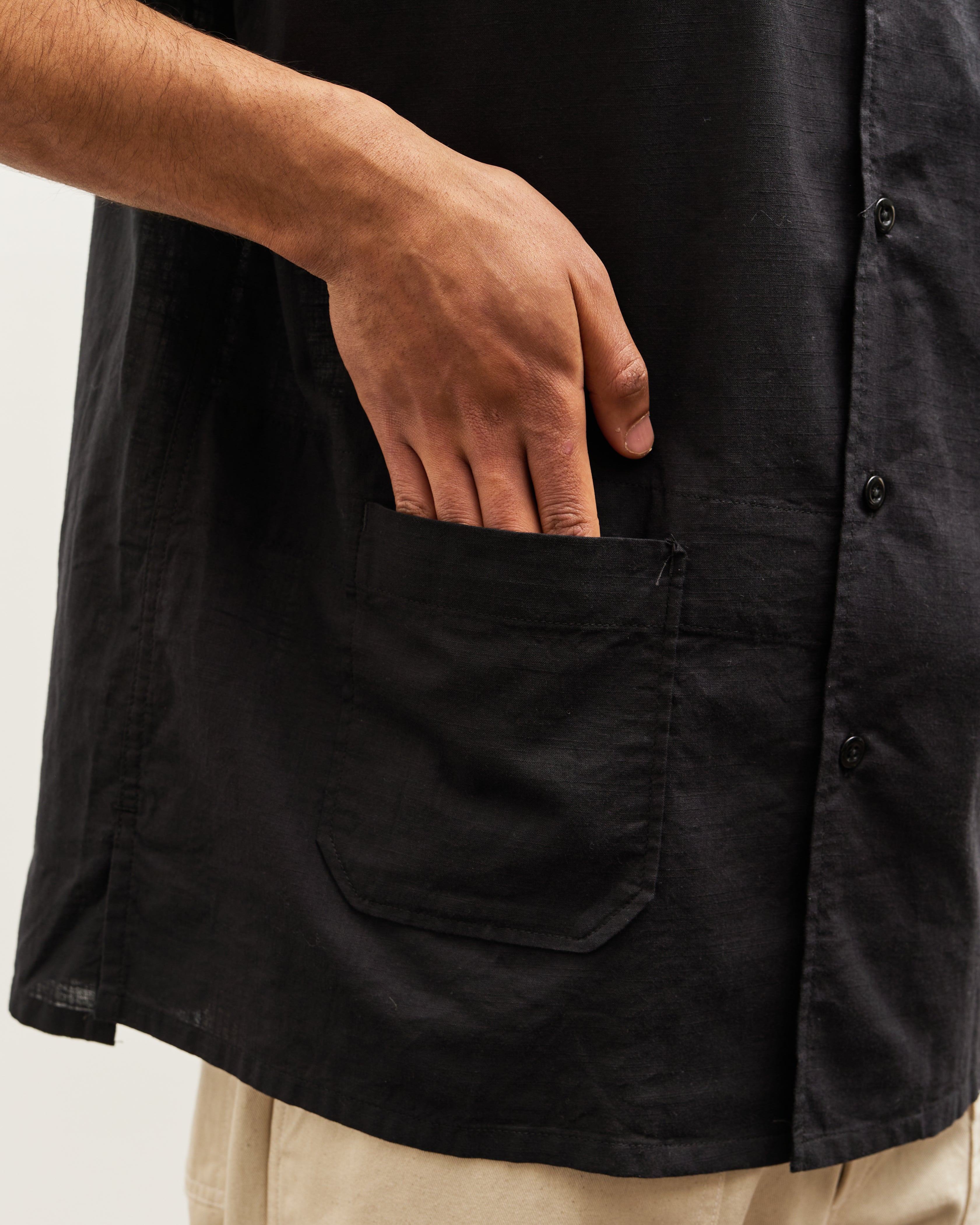 Engineered Garments Handkerchief Camp Shirt, Black – Glasswing