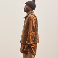 Engineered Garments High Mock Knit Vest, Brown Melange