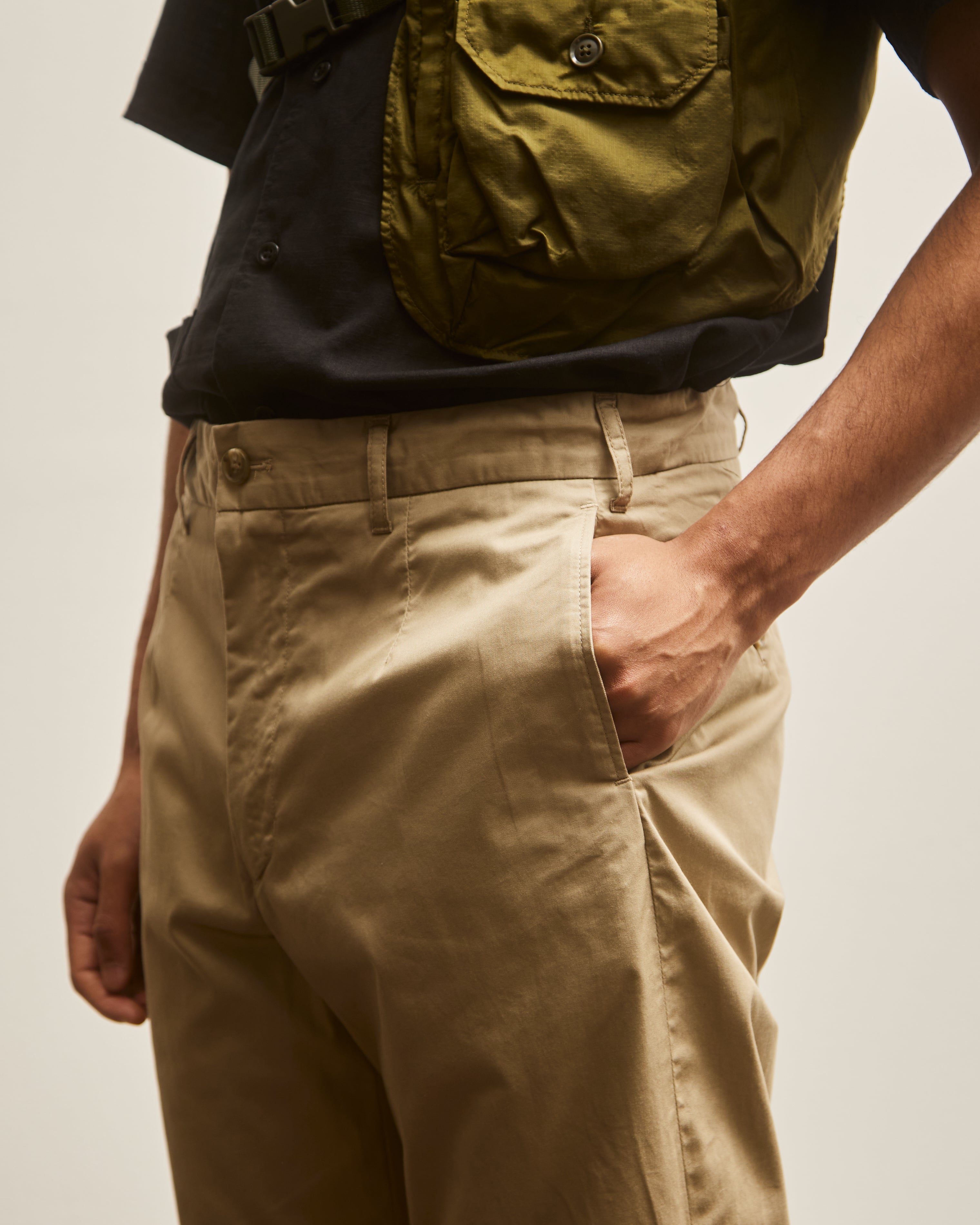 Engineered Garments Highcount Twill Andover Pant, Khaki