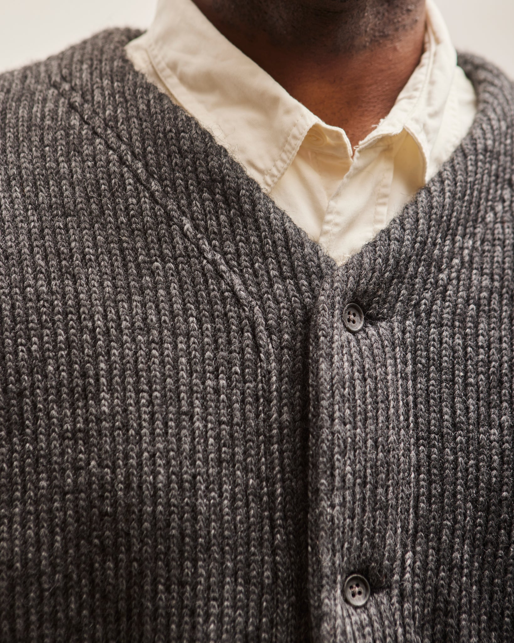 Engineered Garments Knit Cardigan, Grey | Glasswing