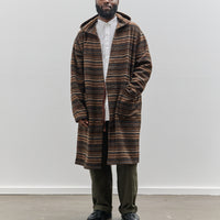 Engineered Garments Knit Robe, Brown Stripe