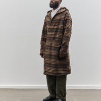 Engineered Garments Knit Robe, Brown Stripe