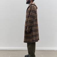 Engineered Garments Knit Robe, Brown Stripe