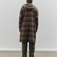 Engineered Garments Knit Robe, Brown Stripe