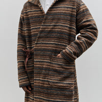 Engineered Garments Knit Robe, Brown Stripe