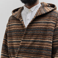 Engineered Garments Knit Robe, Brown Stripe