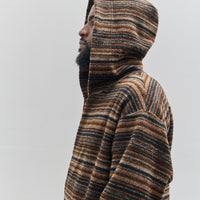 Engineered Garments Knit Robe, Brown Stripe