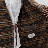 Engineered Garments Knit Robe, Brown Stripe