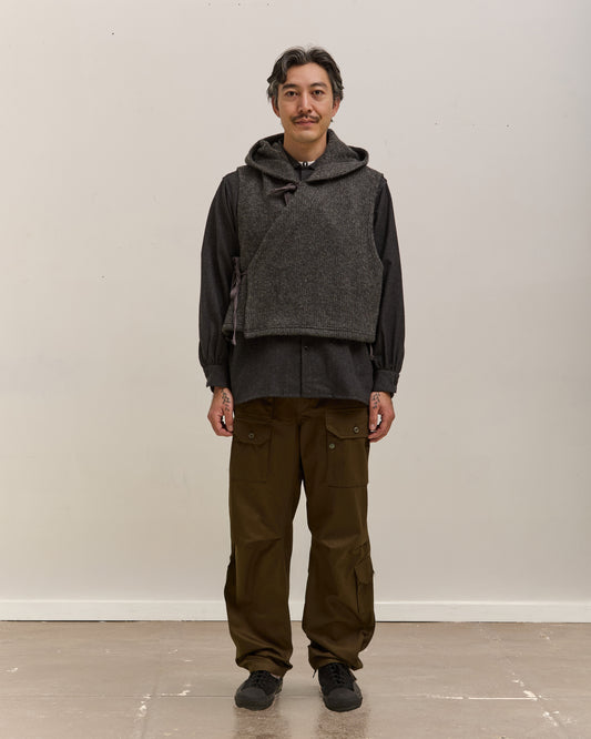 Engineered Garments Knit Wrap Vest, Charcoal