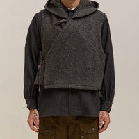 Engineered Garments Knit Wrap Vest, Charcoal