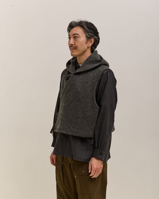 Engineered Garments Knit Wrap Vest, Charcoal