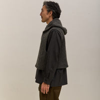 Engineered Garments Knit Wrap Vest, Charcoal