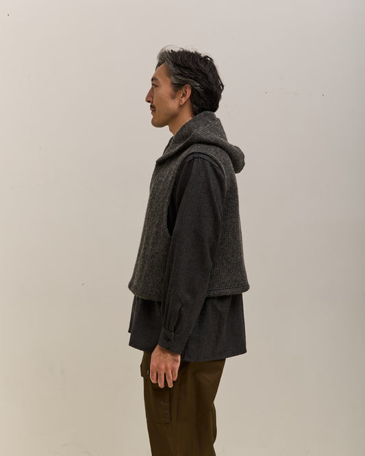 Engineered Garments Knit Wrap Vest, Charcoal