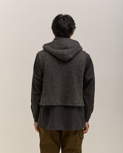 Engineered Garments Knit Wrap Vest, Charcoal