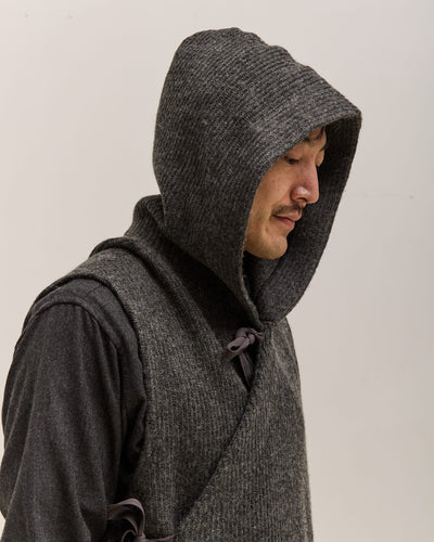 Engineered Garments Knit Wrap Vest, Charcoal