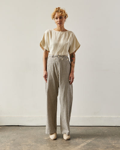 Engineered Garments LC Stripe Sailor Pant, Natural/Black