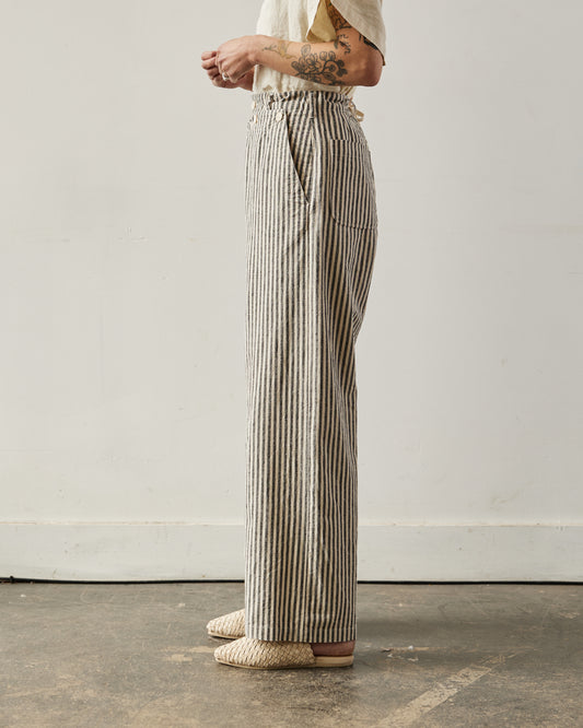Engineered Garments LC Stripe Sailor Pant, Natural/Black