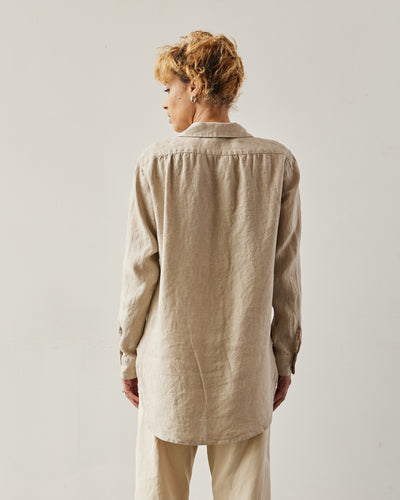 Engineered Garments Linen Rounded Collar Shirt, Natural