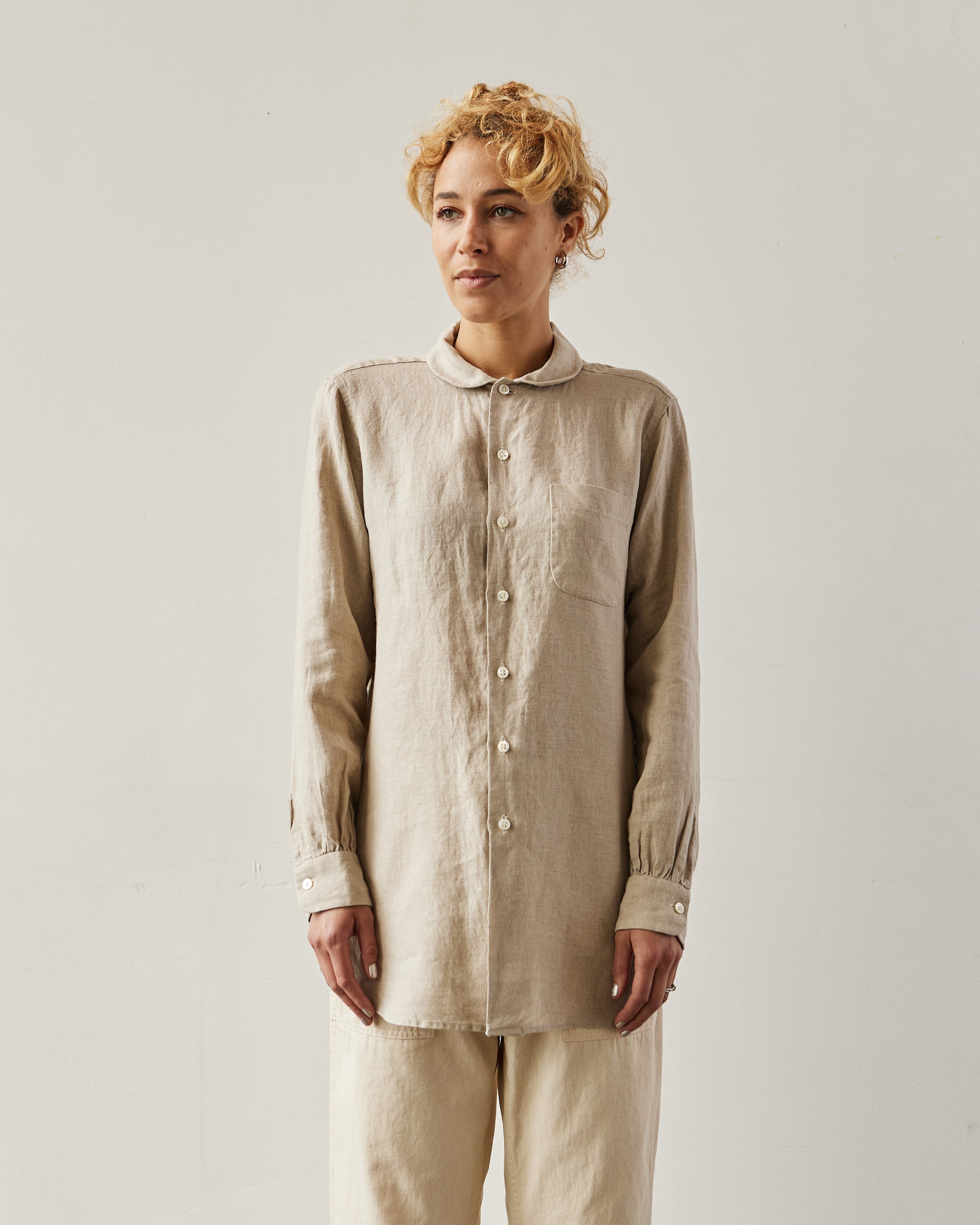 Engineered Garments◇20AW Banded Collar Long Shirt - Floral Damask