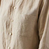 Engineered Garments Linen Rounded Collar Shirt, Natural