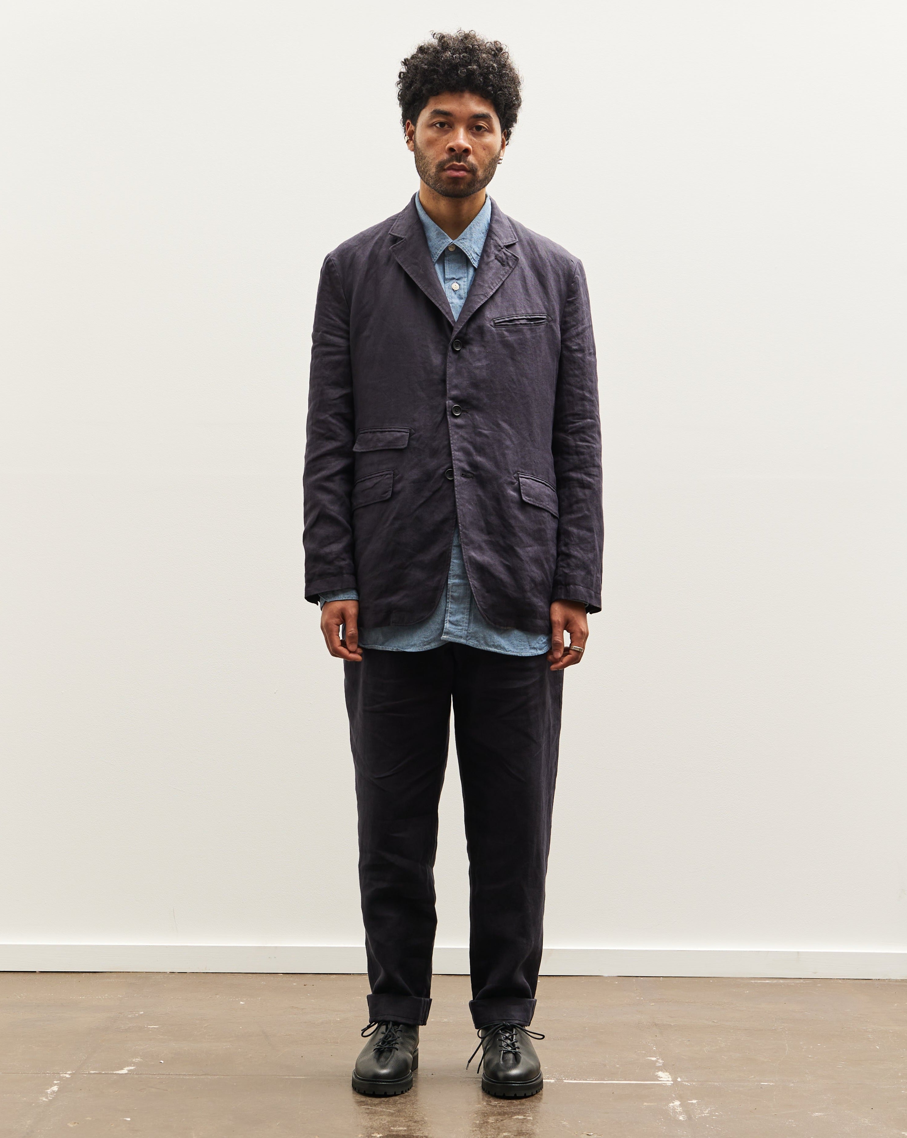 Engineered Garments Linen Twill Andover Jacket, Navy – Glasswing