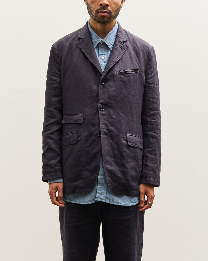 Engineered Garments Linen Twill Andover Jacket, Navy | Glasswing