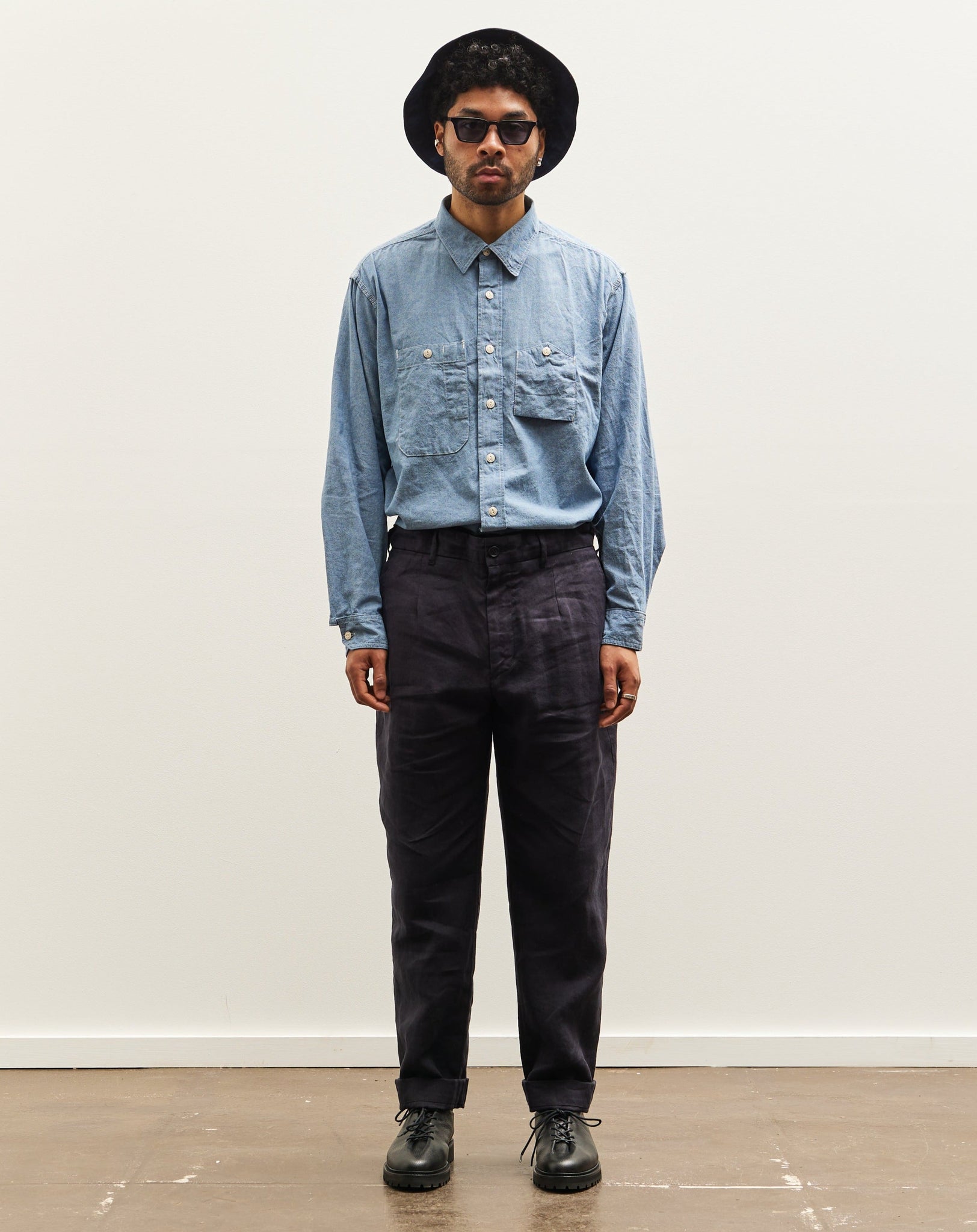 Engineered Garments Linen Twill Andover Pant, Navy