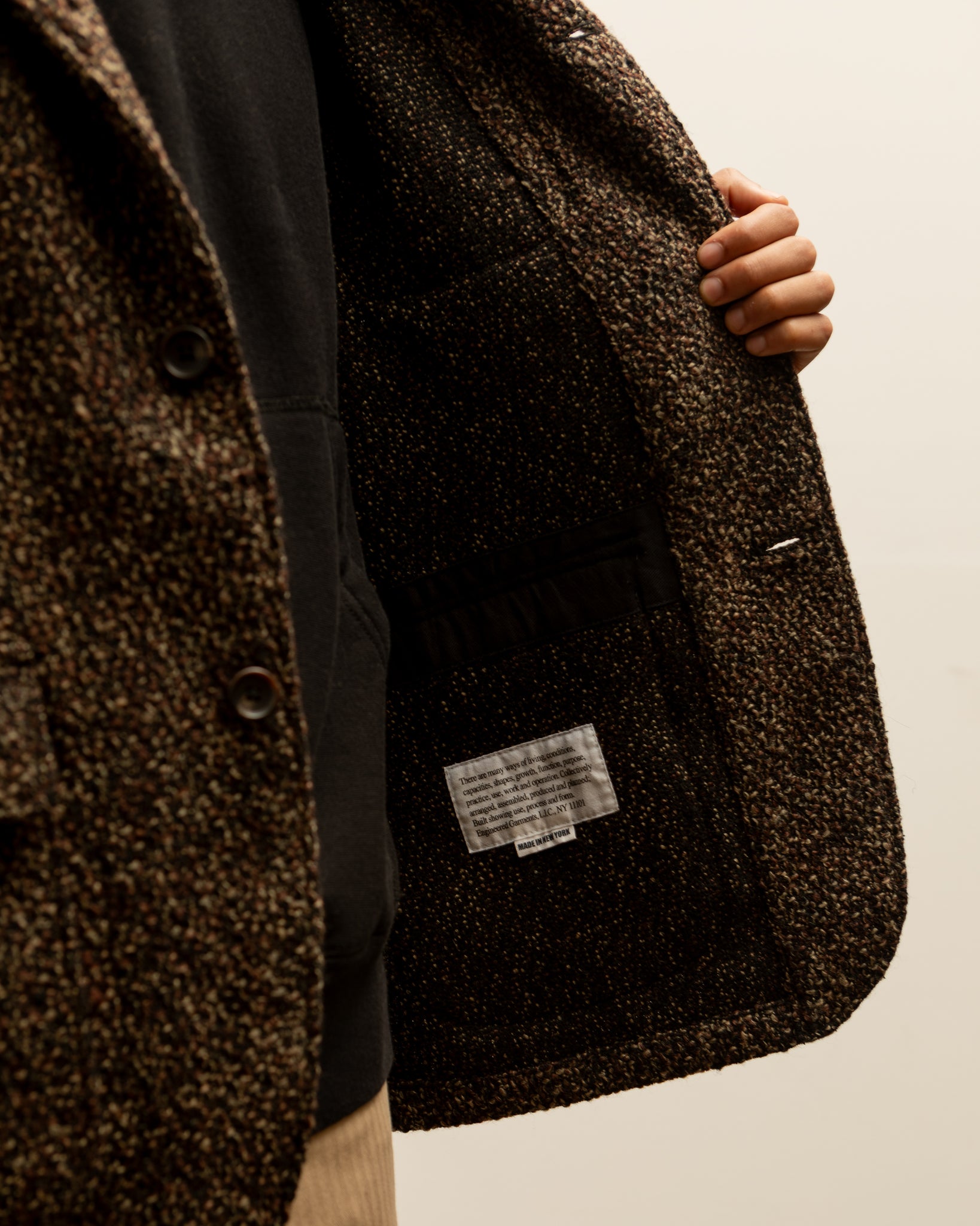 Engineered Garments Loiter Jacket, Dark Brown | Glasswing