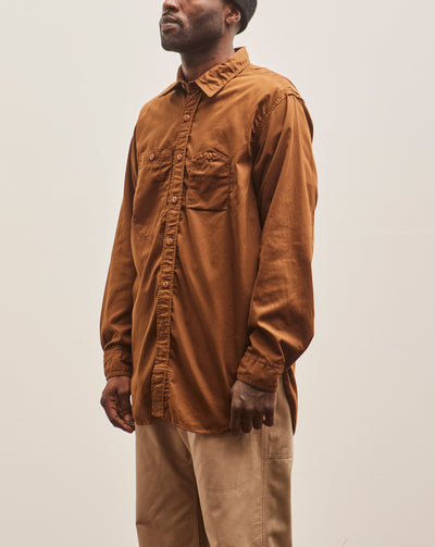 Engineered Garments Microsanded Twill Work Shirt, Brown